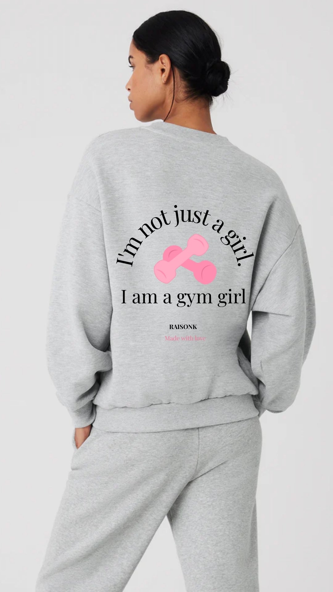 Sweat-shirt gym girl Grey
