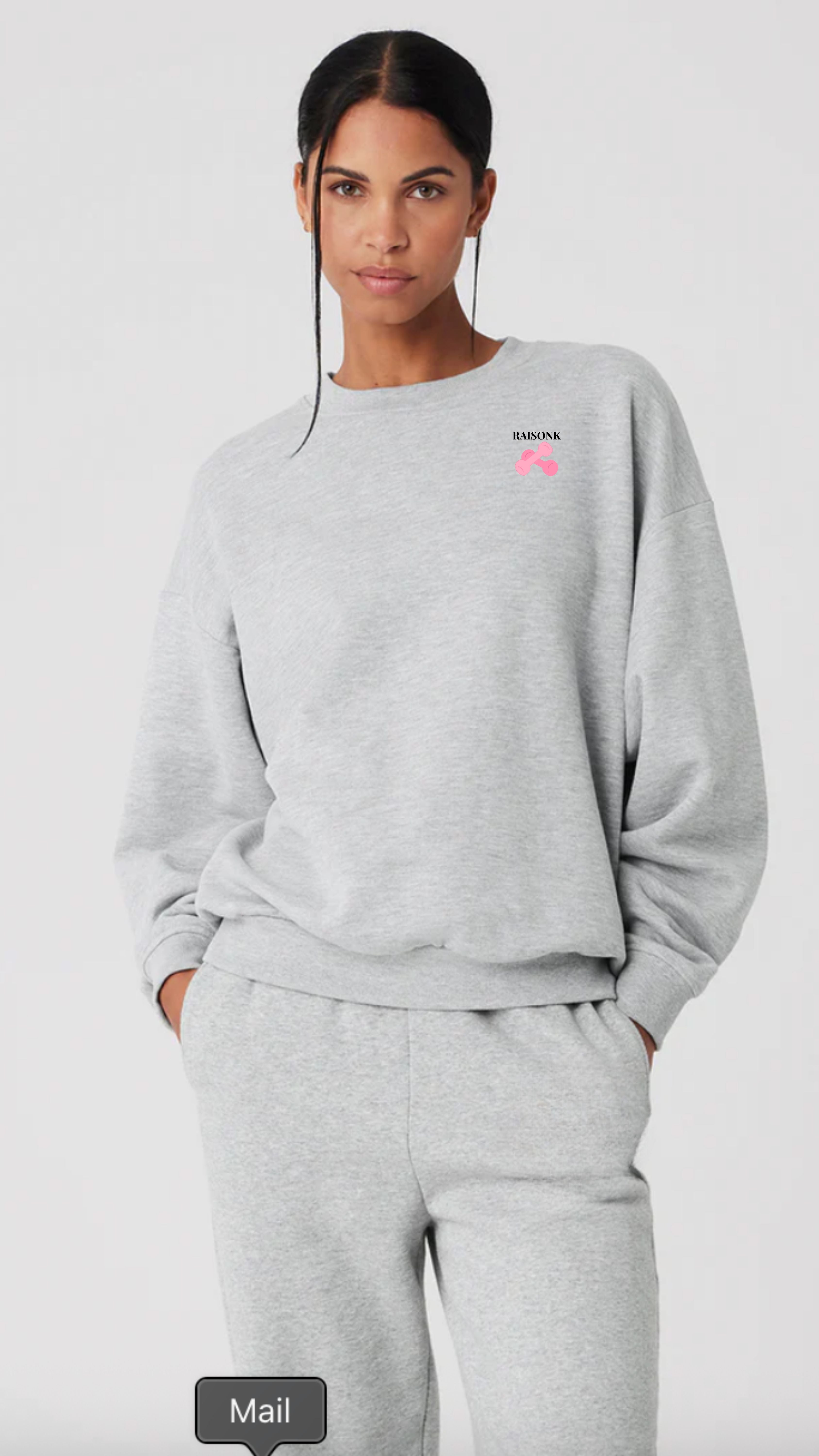 Sweat-shirt gym girl Grey